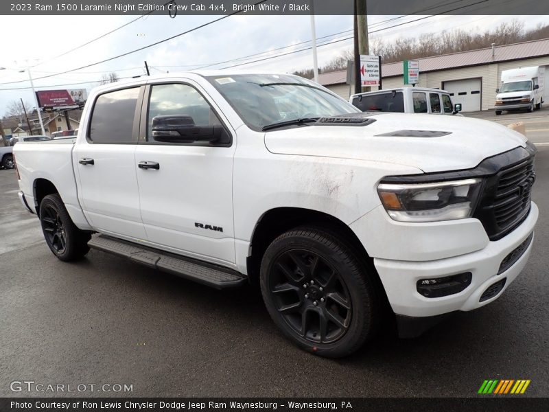 Bright White / Black 2023 Ram 1500 Laramie Night Edition Crew Cab 4x4