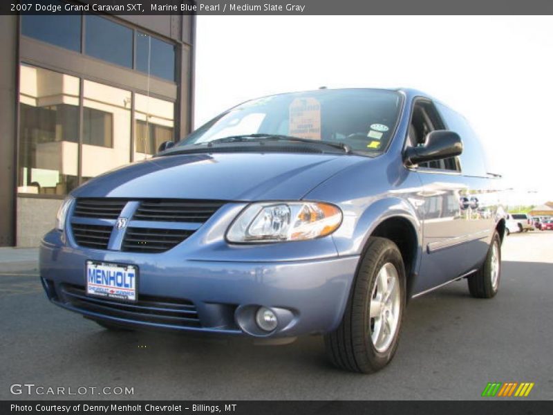 Marine Blue Pearl / Medium Slate Gray 2007 Dodge Grand Caravan SXT