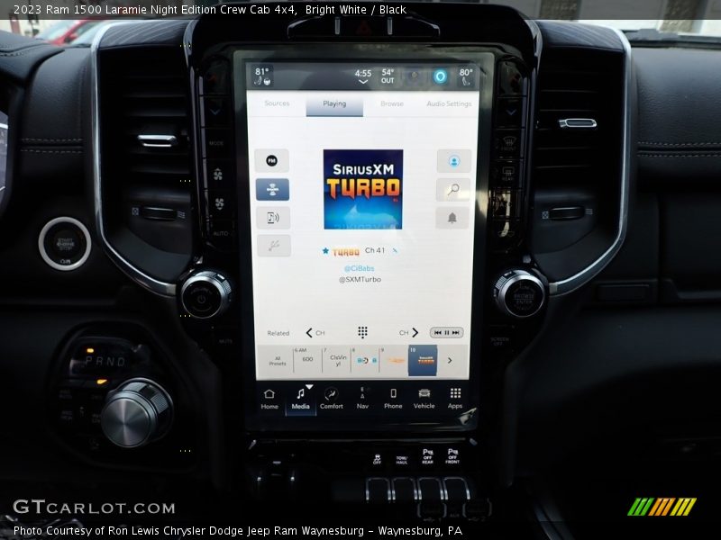 Bright White / Black 2023 Ram 1500 Laramie Night Edition Crew Cab 4x4