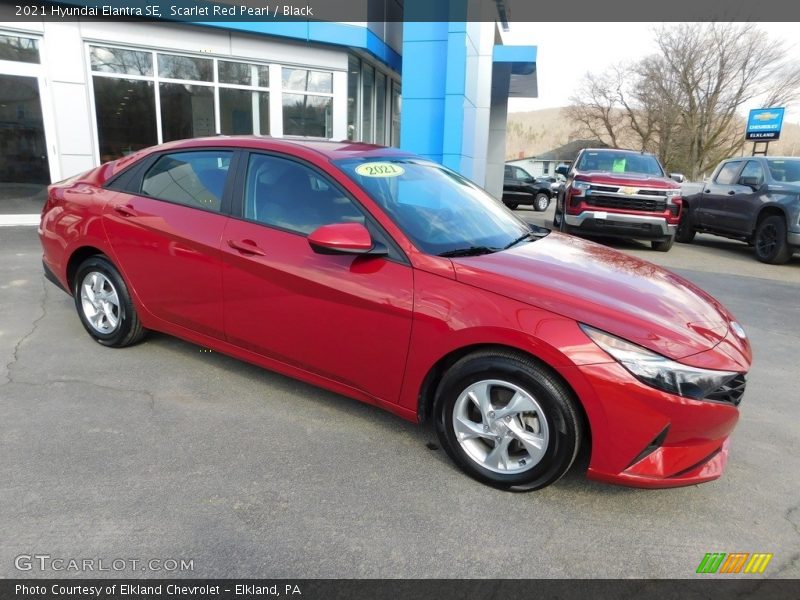 Scarlet Red Pearl / Black 2021 Hyundai Elantra SE