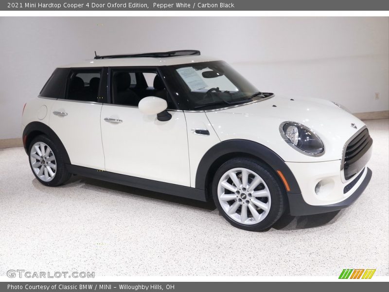 Pepper White / Carbon Black 2021 Mini Hardtop Cooper 4 Door Oxford Edition