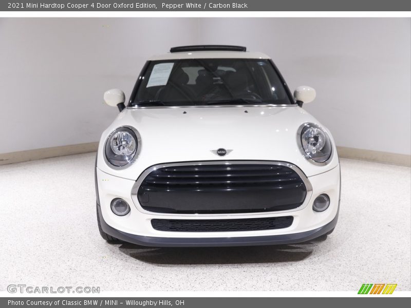 Pepper White / Carbon Black 2021 Mini Hardtop Cooper 4 Door Oxford Edition