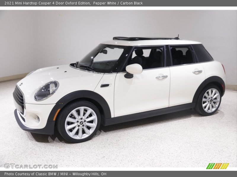 Pepper White / Carbon Black 2021 Mini Hardtop Cooper 4 Door Oxford Edition