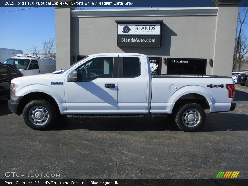 Oxford White / Medium Earth Gray 2015 Ford F150 XL SuperCab 4x4