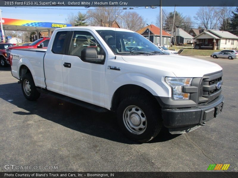 Oxford White / Medium Earth Gray 2015 Ford F150 XL SuperCab 4x4