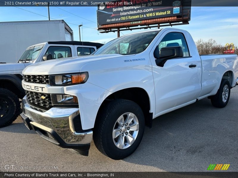 Summit White / Jet Black 2021 Chevrolet Silverado 1500 WT Regular Cab