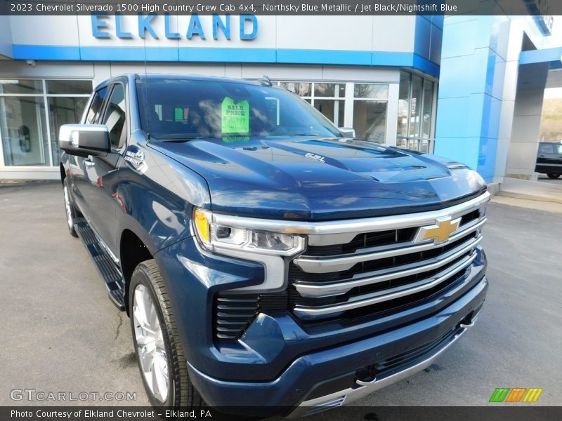 Northsky Blue Metallic / Jet Black/Nightshift Blue 2023 Chevrolet Silverado 1500 High Country Crew Cab 4x4