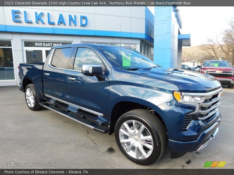 Northsky Blue Metallic / Jet Black/Nightshift Blue 2023 Chevrolet Silverado 1500 High Country Crew Cab 4x4