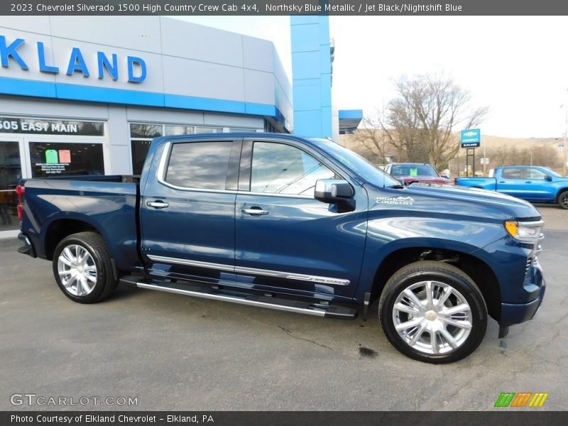 Northsky Blue Metallic / Jet Black/Nightshift Blue 2023 Chevrolet Silverado 1500 High Country Crew Cab 4x4
