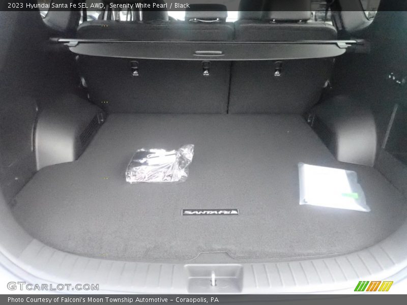 Serenity White Pearl / Black 2023 Hyundai Santa Fe SEL AWD