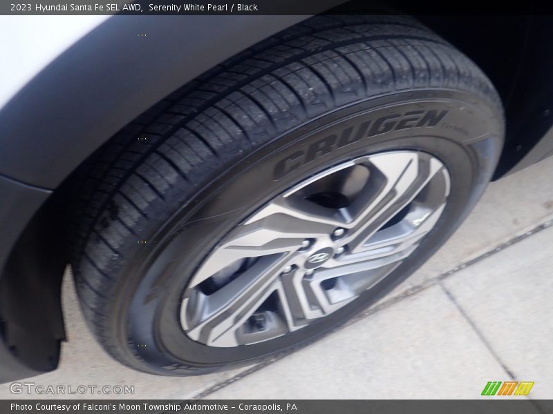 Serenity White Pearl / Black 2023 Hyundai Santa Fe SEL AWD