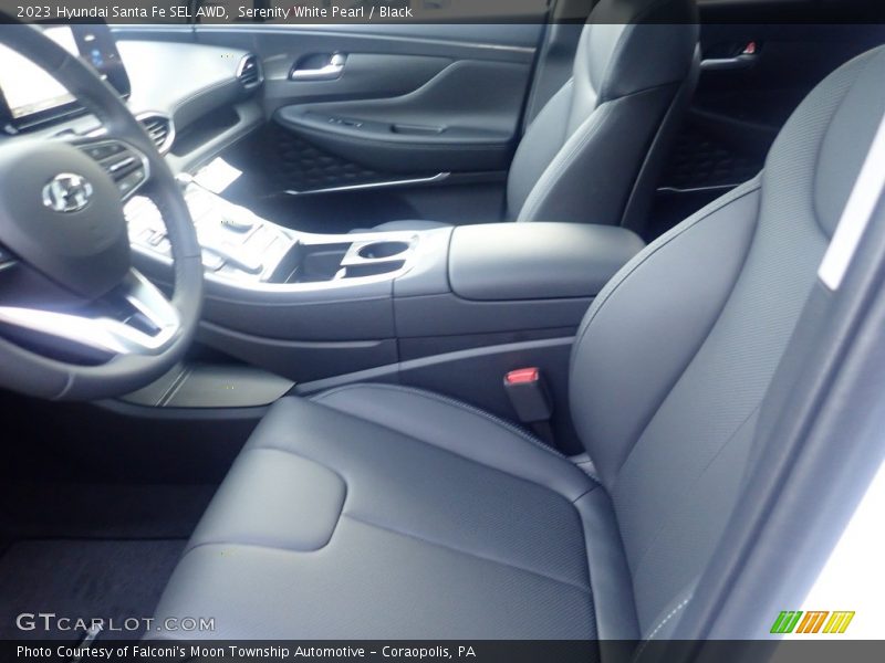 Serenity White Pearl / Black 2023 Hyundai Santa Fe SEL AWD