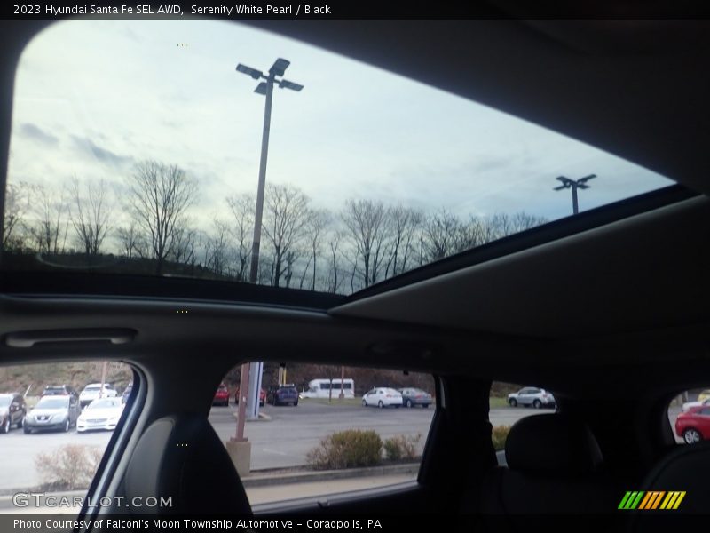 Serenity White Pearl / Black 2023 Hyundai Santa Fe SEL AWD
