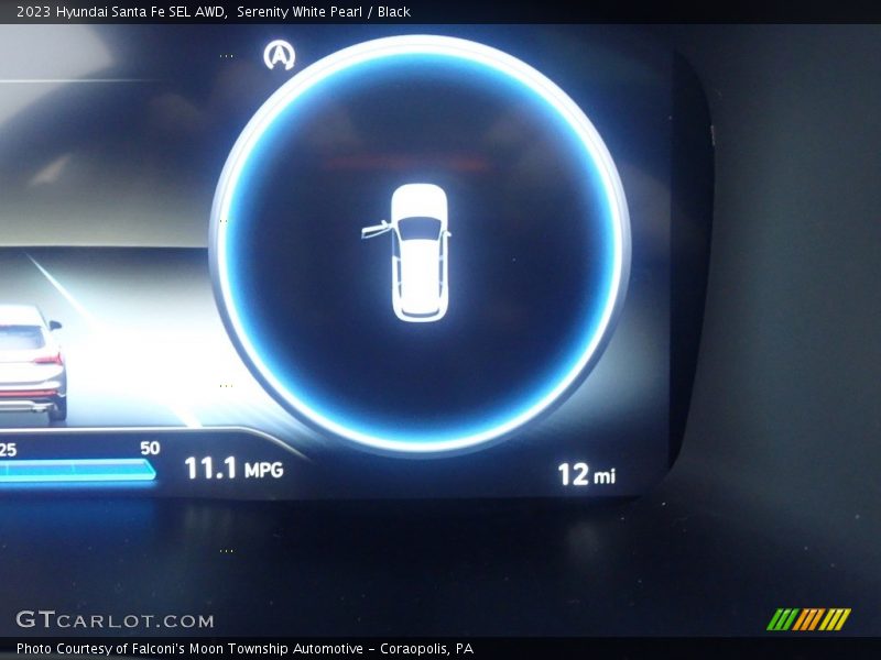 Serenity White Pearl / Black 2023 Hyundai Santa Fe SEL AWD