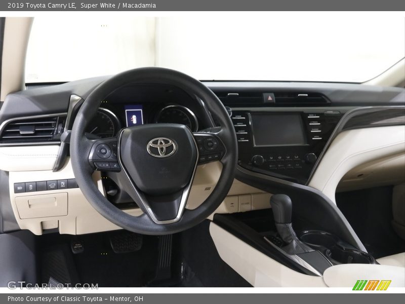 Super White / Macadamia 2019 Toyota Camry LE