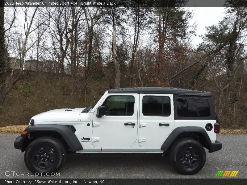 Bright White / Black 2023 Jeep Wrangler Unlimited Sport 4x4