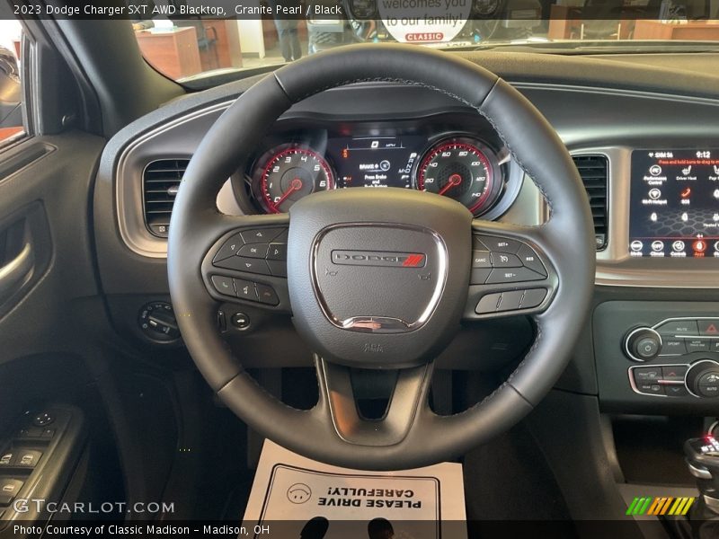 Granite Pearl / Black 2023 Dodge Charger SXT AWD Blacktop