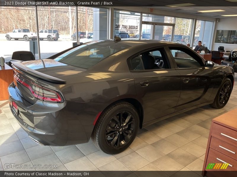 Granite Pearl / Black 2023 Dodge Charger SXT AWD Blacktop