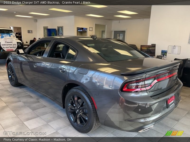 Granite Pearl / Black 2023 Dodge Charger SXT AWD Blacktop