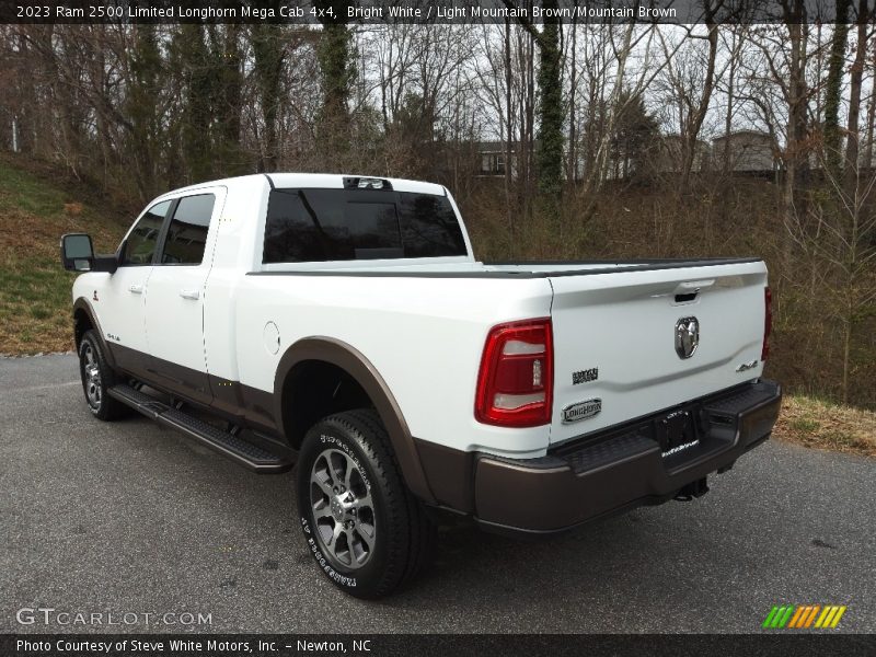 Bright White / Light Mountain Brown/Mountain Brown 2023 Ram 2500 Limited Longhorn Mega Cab 4x4