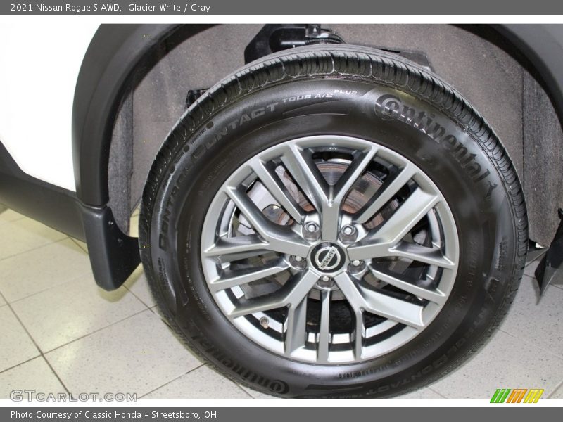 Glacier White / Gray 2021 Nissan Rogue S AWD