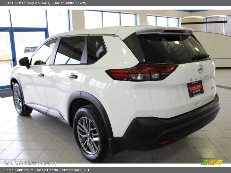 Glacier White / Gray 2021 Nissan Rogue S AWD