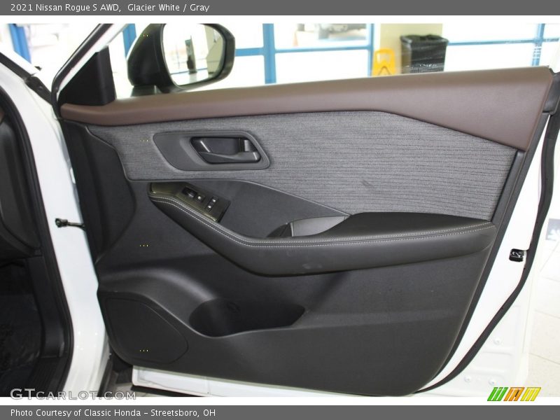 Glacier White / Gray 2021 Nissan Rogue S AWD