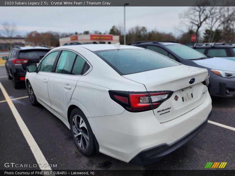 Crystal White Pearl / Titanium Gray 2020 Subaru Legacy 2.5i