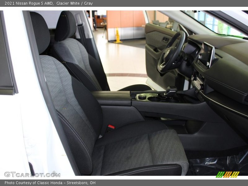 Glacier White / Gray 2021 Nissan Rogue S AWD