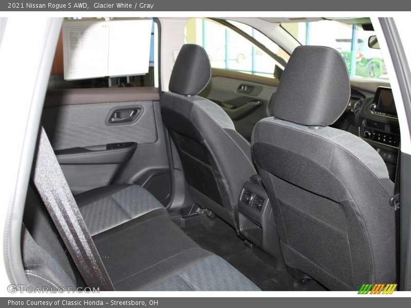 Glacier White / Gray 2021 Nissan Rogue S AWD