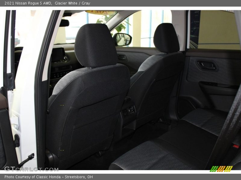 Glacier White / Gray 2021 Nissan Rogue S AWD