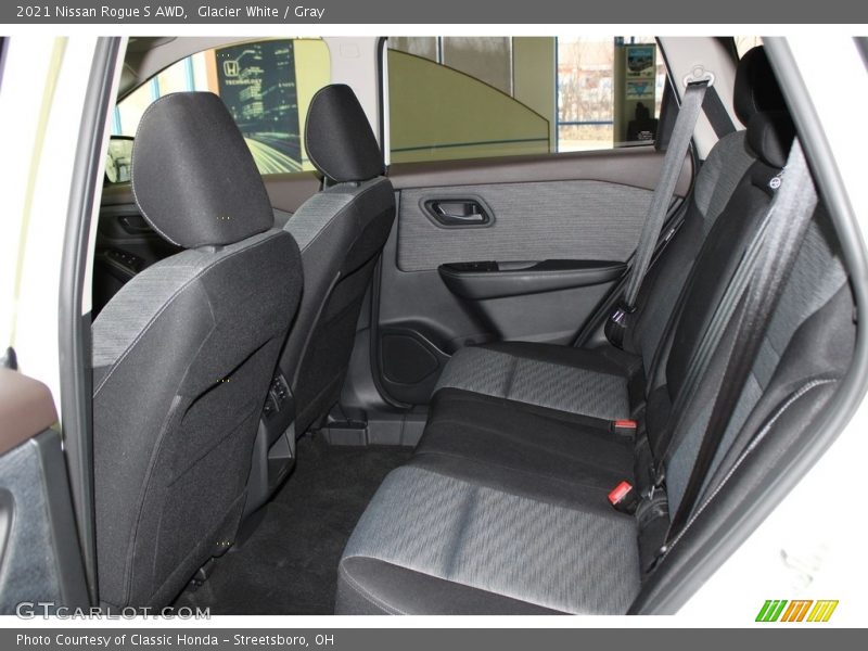 Glacier White / Gray 2021 Nissan Rogue S AWD