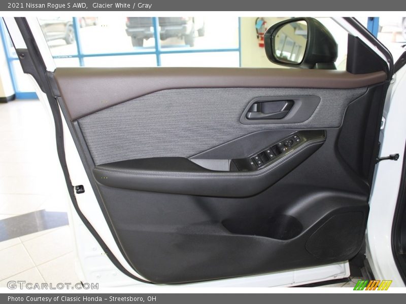 Glacier White / Gray 2021 Nissan Rogue S AWD