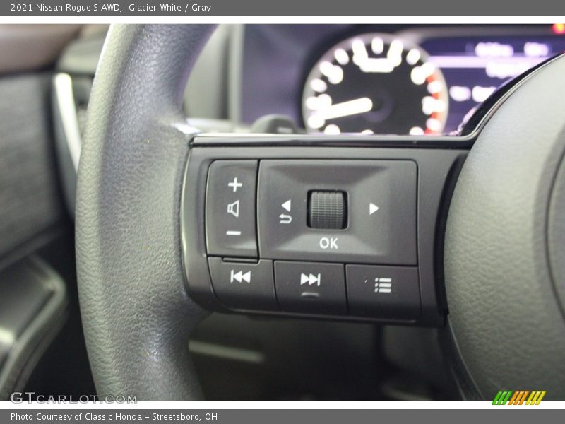 Glacier White / Gray 2021 Nissan Rogue S AWD