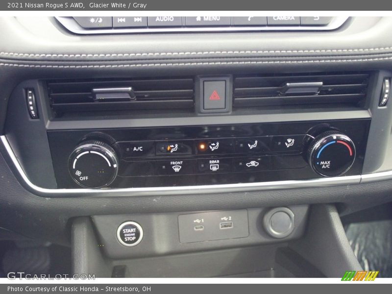 Glacier White / Gray 2021 Nissan Rogue S AWD