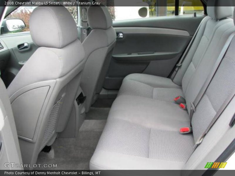 White / Titanium Gray 2008 Chevrolet Malibu LS Sedan