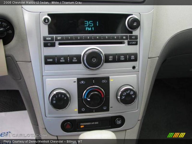 White / Titanium Gray 2008 Chevrolet Malibu LS Sedan