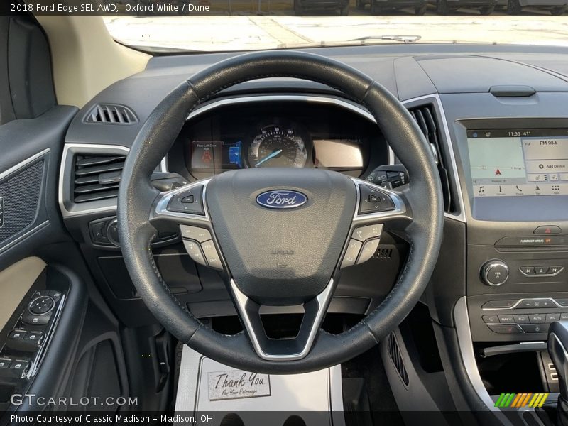 Oxford White / Dune 2018 Ford Edge SEL AWD