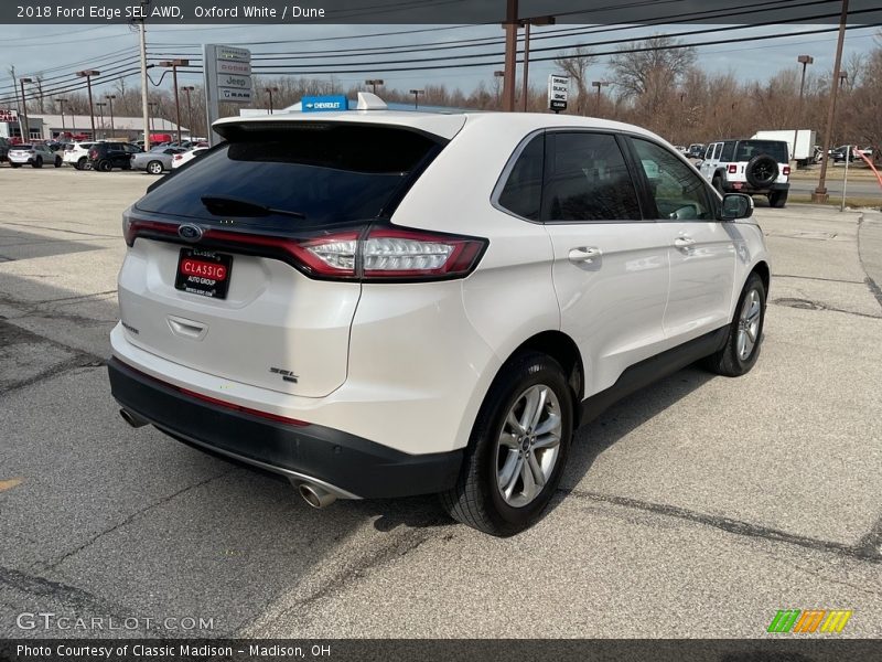 Oxford White / Dune 2018 Ford Edge SEL AWD