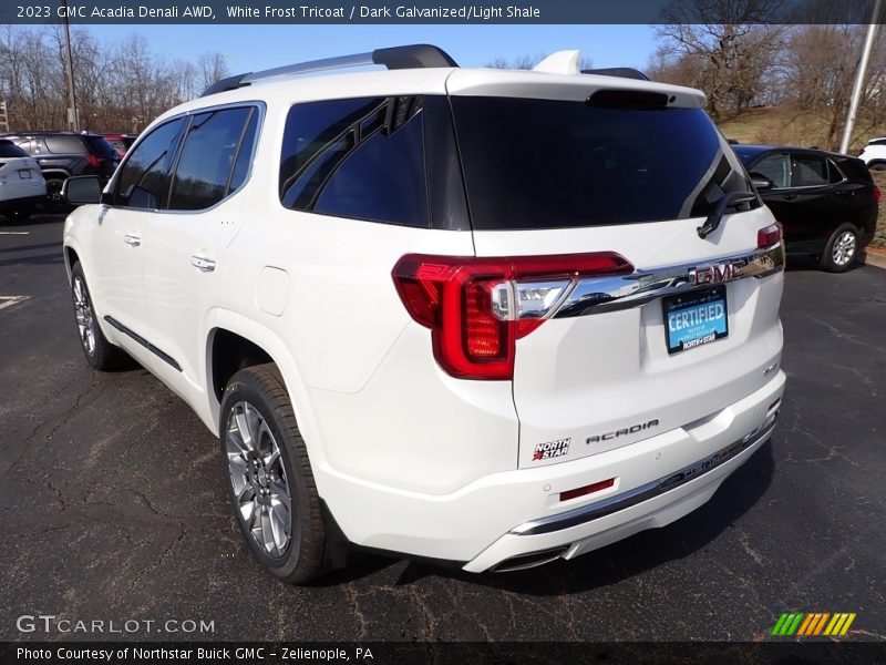 White Frost Tricoat / Dark Galvanized/Light Shale 2023 GMC Acadia Denali AWD