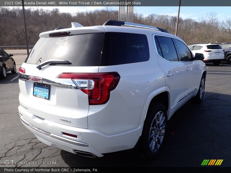 White Frost Tricoat / Dark Galvanized/Light Shale 2023 GMC Acadia Denali AWD