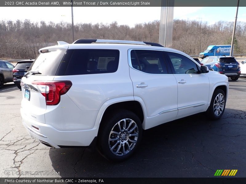 White Frost Tricoat / Dark Galvanized/Light Shale 2023 GMC Acadia Denali AWD