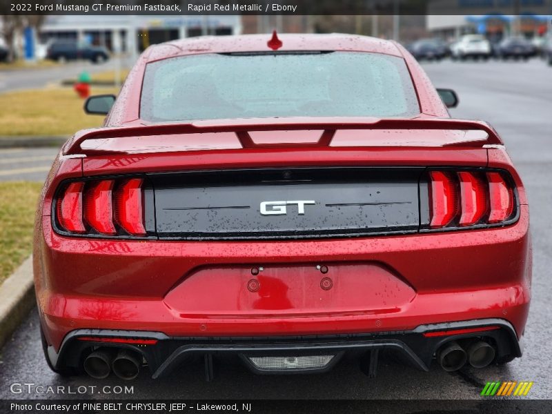 Exhaust of 2022 Mustang GT Premium Fastback