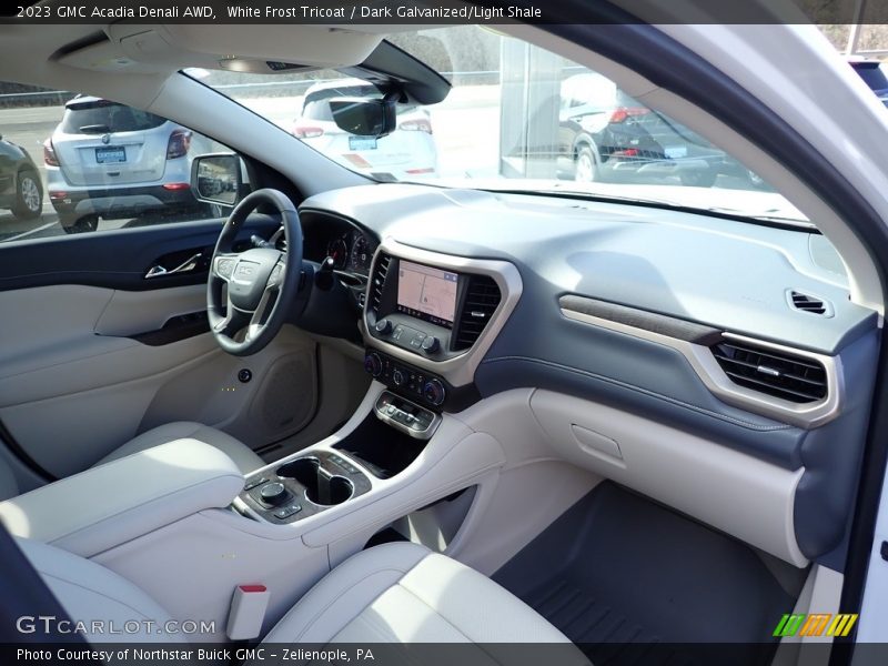 White Frost Tricoat / Dark Galvanized/Light Shale 2023 GMC Acadia Denali AWD