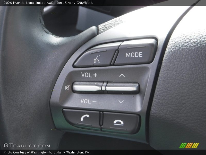 Sonic Silver / Gray/Black 2020 Hyundai Kona Limited AWD