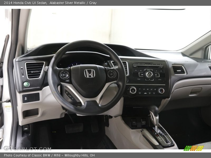 Alabaster Silver Metallic / Gray 2014 Honda Civic LX Sedan