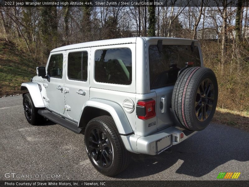 Silver Zynith / Steel Gray/Global Black 2023 Jeep Wrangler Unlimited High Altitude 4x4