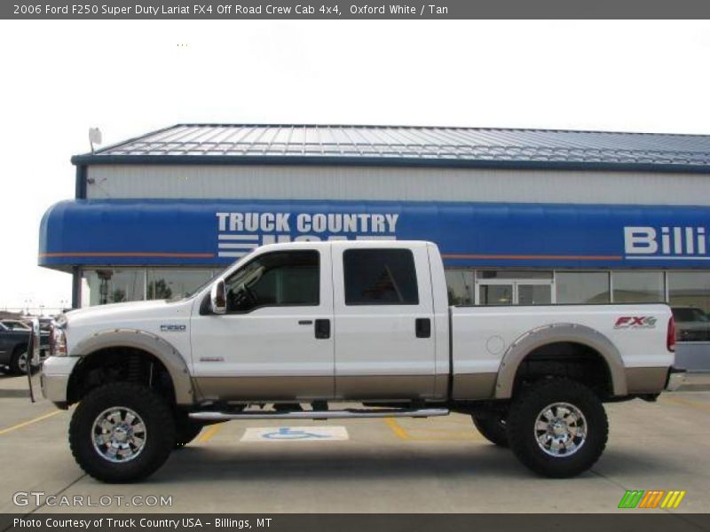 Oxford White / Tan 2006 Ford F250 Super Duty Lariat FX4 Off Road Crew Cab 4x4