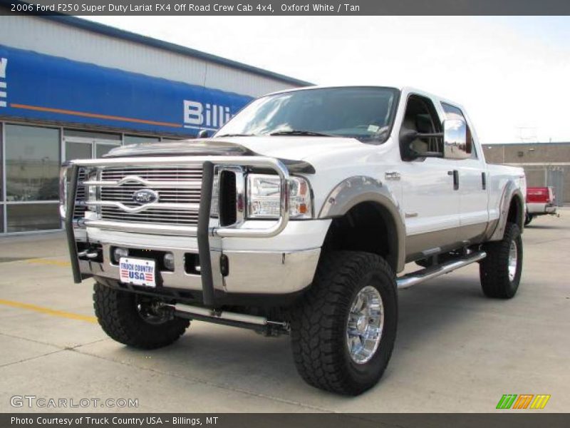 Oxford White / Tan 2006 Ford F250 Super Duty Lariat FX4 Off Road Crew Cab 4x4