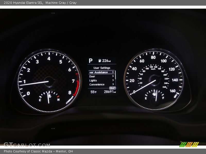 Machine Gray / Gray 2020 Hyundai Elantra SEL